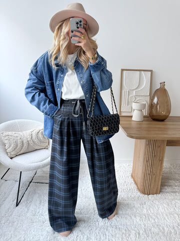 Chemise oversize en denim bleu BELMIRO
