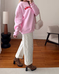 Sweat oversize CALIFORNIA - rose