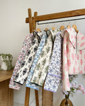 Veste matelassée imprimé floral noire THANISE