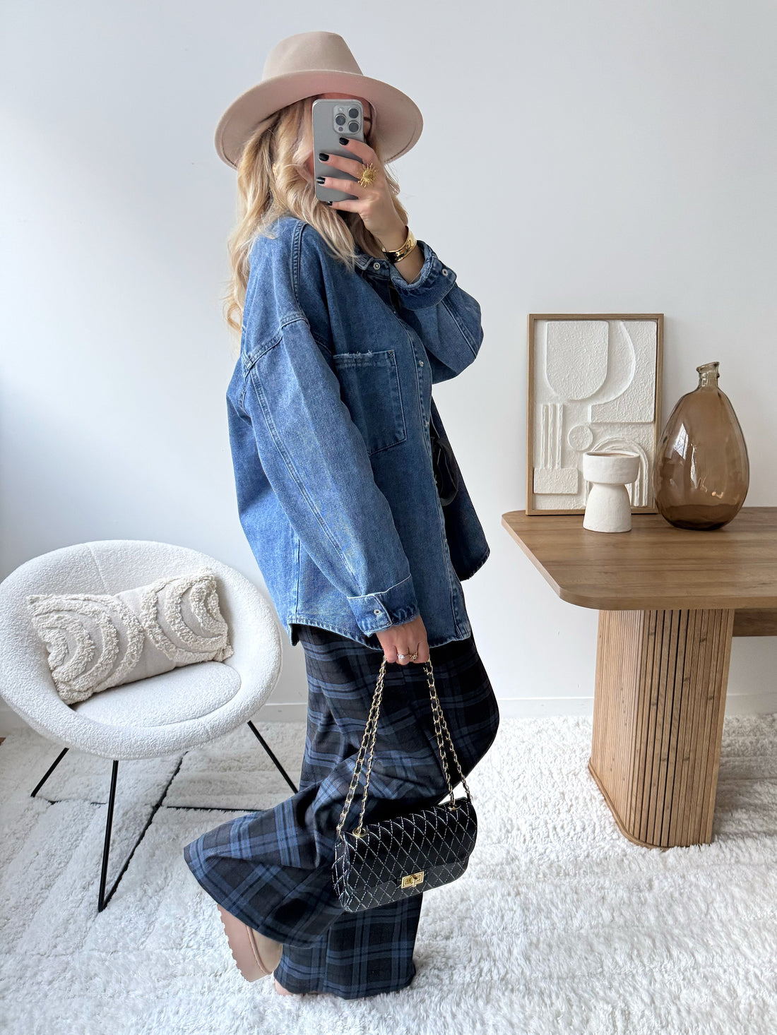 Chemise oversize en denim bleu BELMIRO