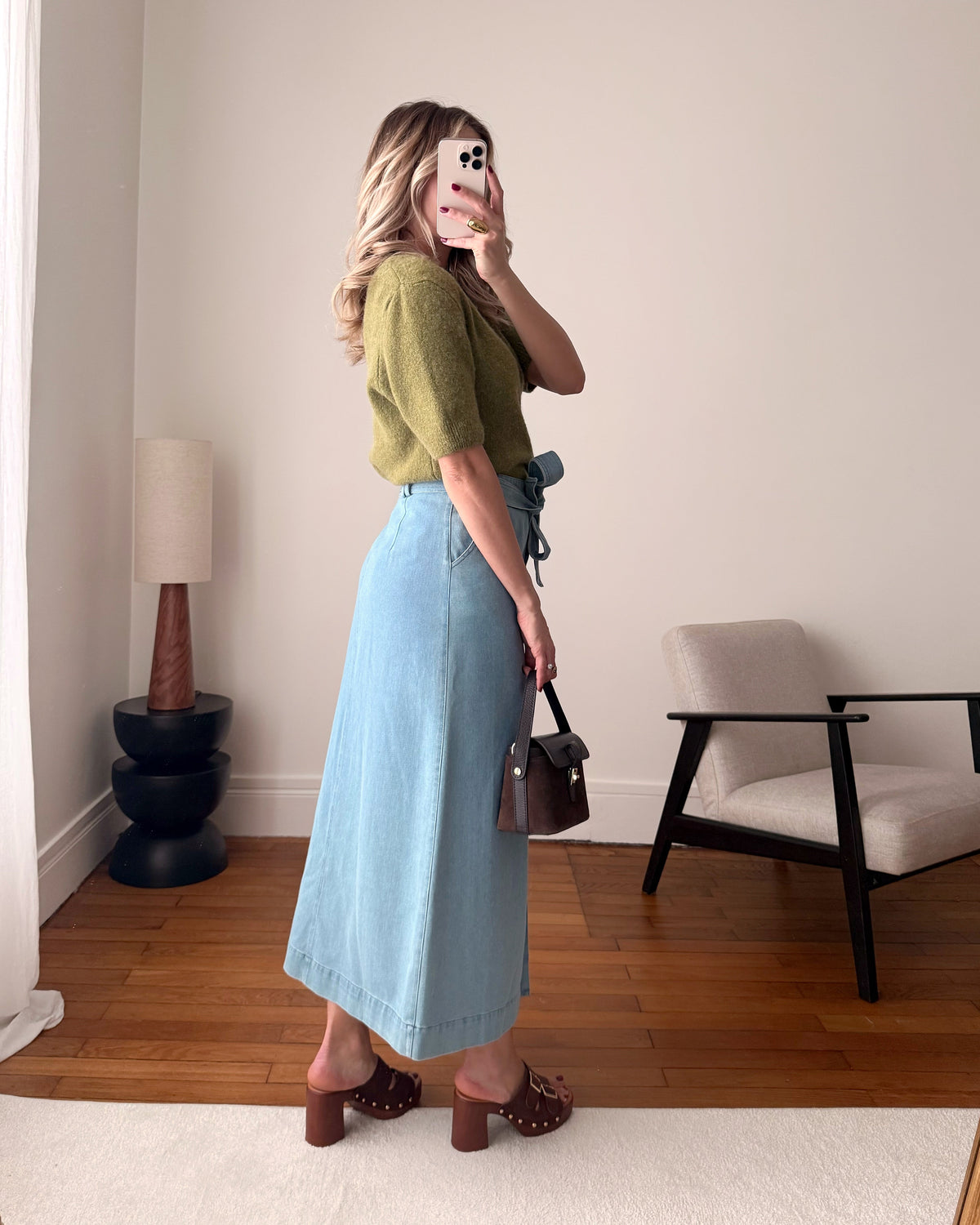 Jupe longue en denim ERIKA