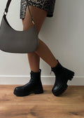 Bottines noires zippées à plateforme JUNON