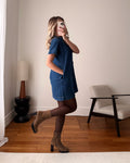 Robe manches courtes en denim TAJANI