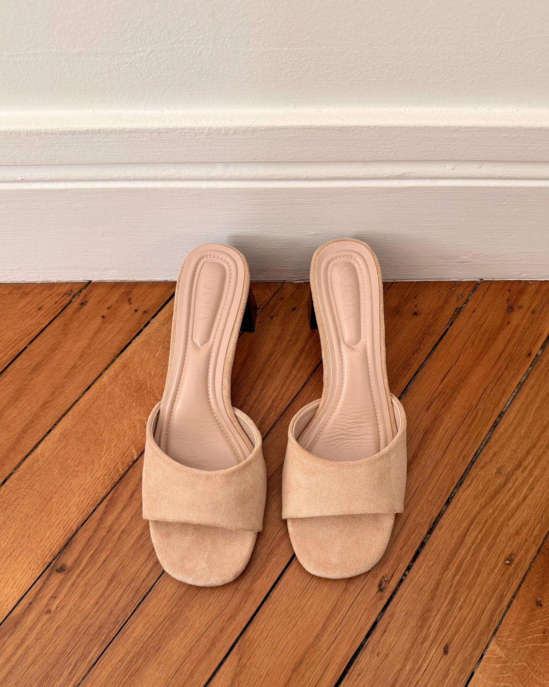 Mules à talons en suèdine SERANOVA