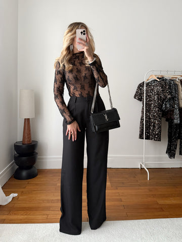 Pantalon tailleur DAMIEN - noir