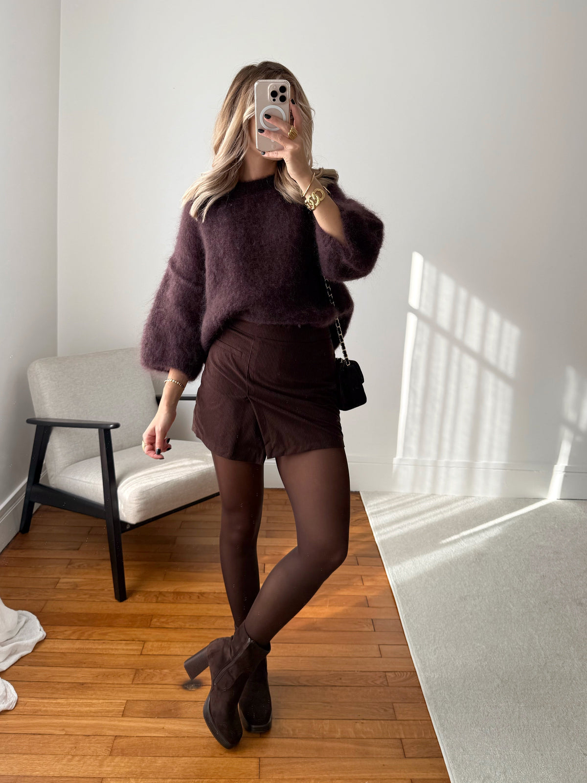 Maille en mohair FERGUSON - chocolat