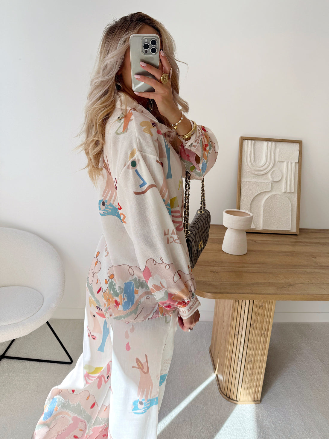 Ensemble chemise et pantalon à imprimé FAUVERT