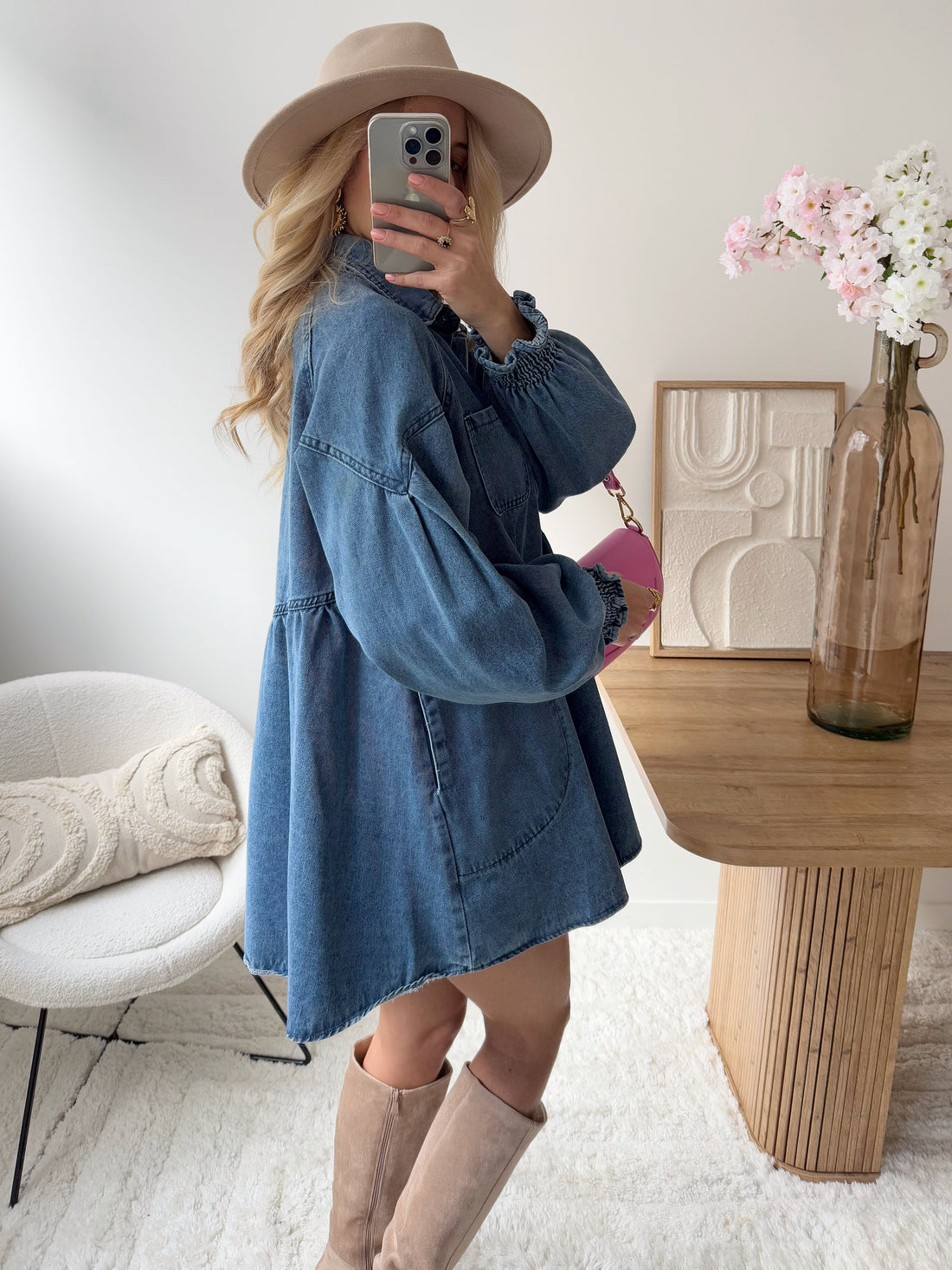 Robe en denim à col chemise ALANYS