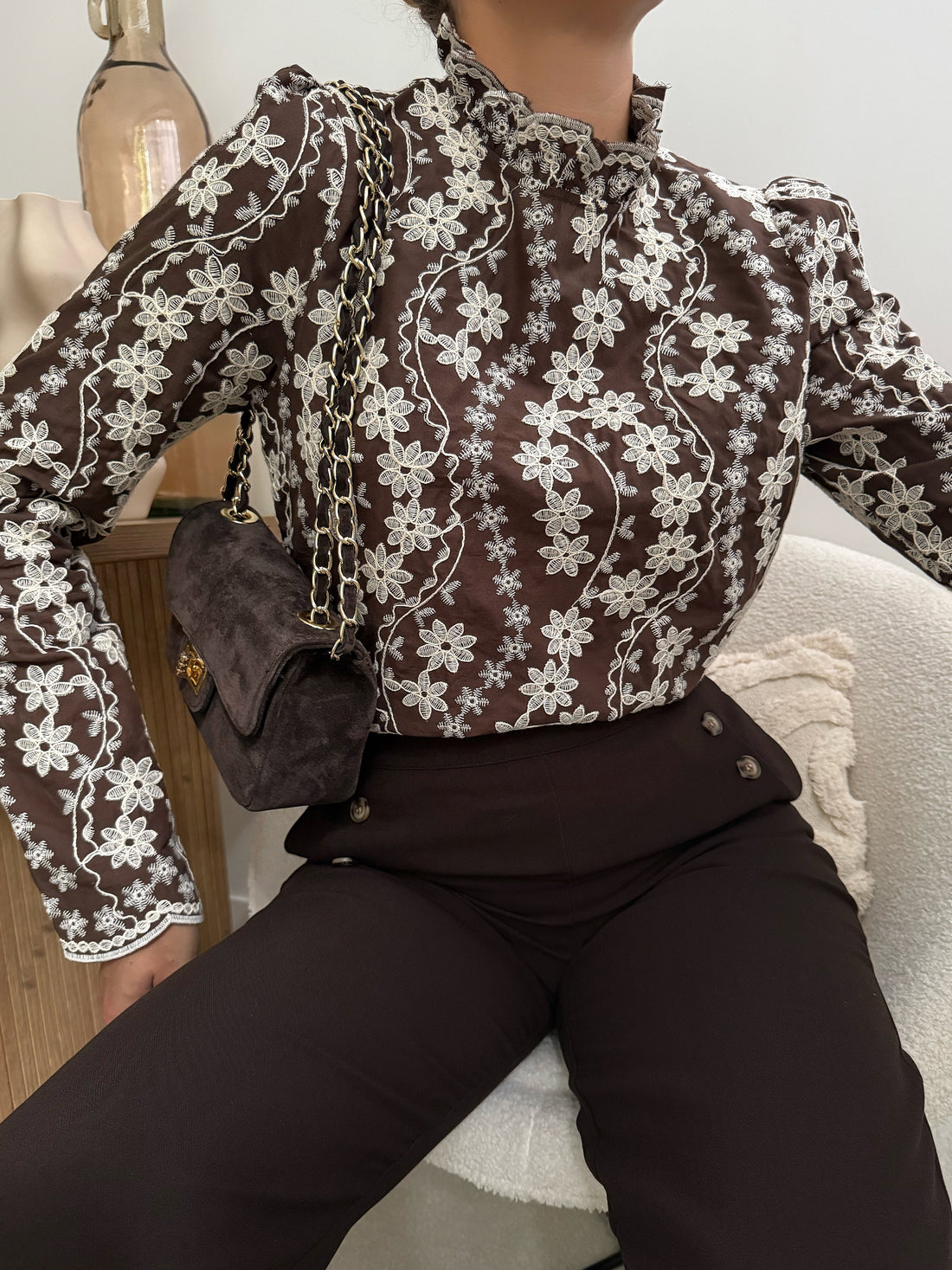 Blouse à broderie floral AUVERS