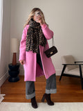 Manteau droit VALERON - rose