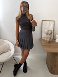 Jupe courte plissée LORETTE