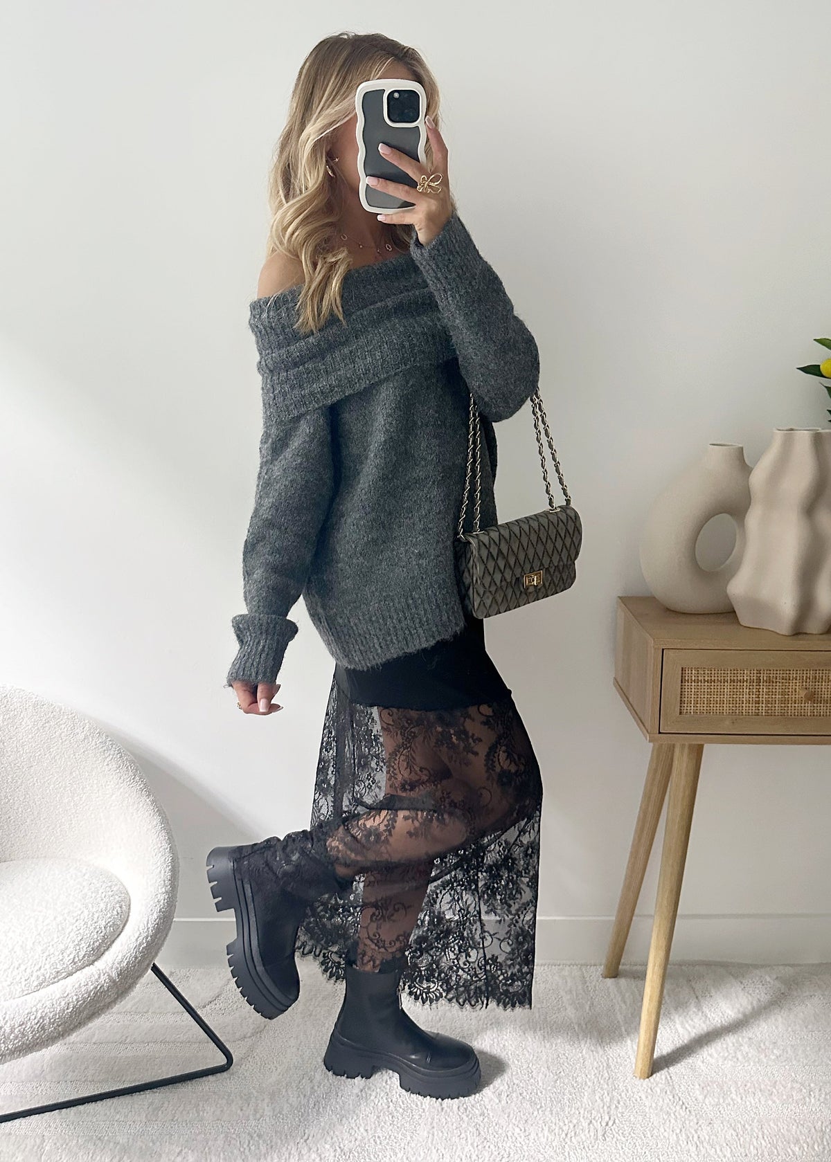 Jupe satinée SINA