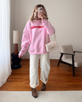 Sweat oversize CALIFORNIA - rose