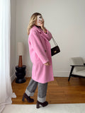 Manteau droit VALERON - rose