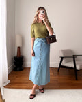 Jupe longue en denim ERIKA