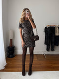 Robe dos-nu à sequins LAFAYETTE - bronze