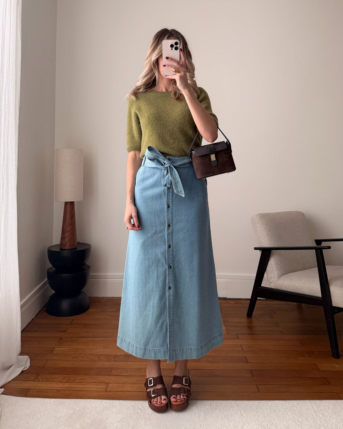 Jupe longue en denim ERIKA