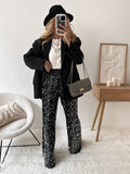 Pantalon en velours à sequins SOREN