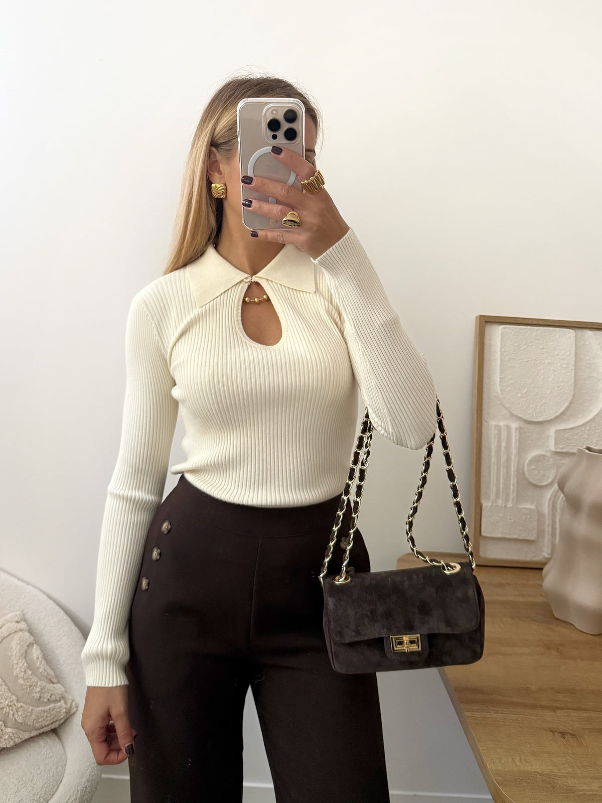 Pantalon droit et boutons GILBERT