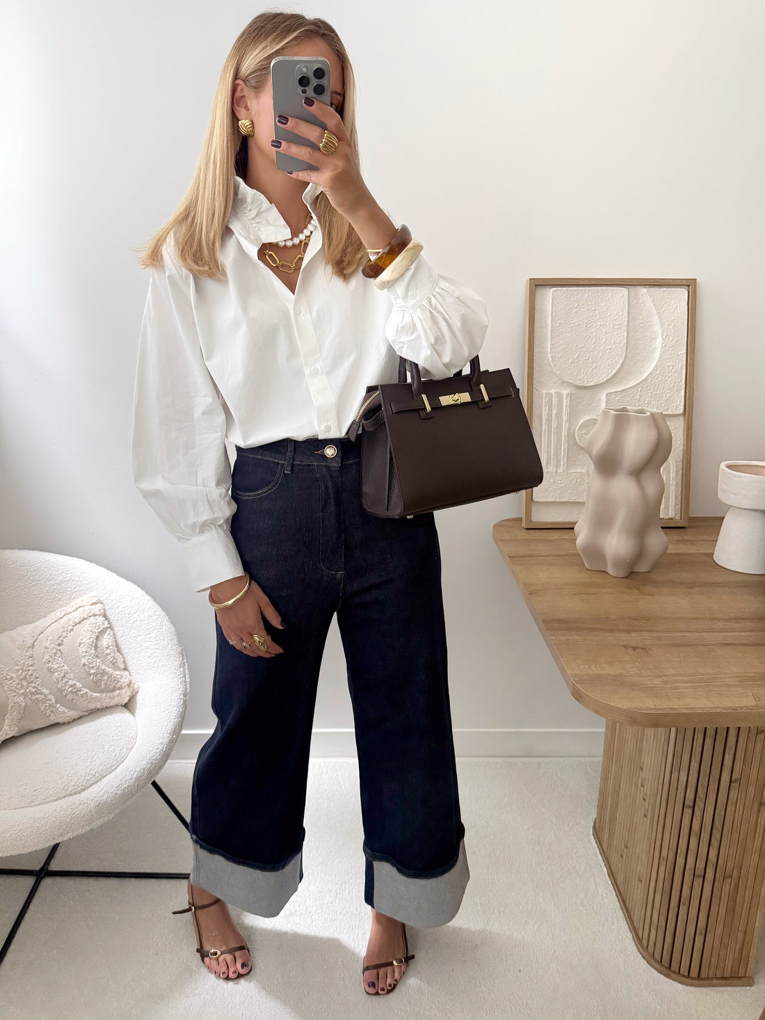 Chemisier col Victorien DEVA - blanc