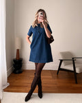 Robe manches courtes en denim TAJANI