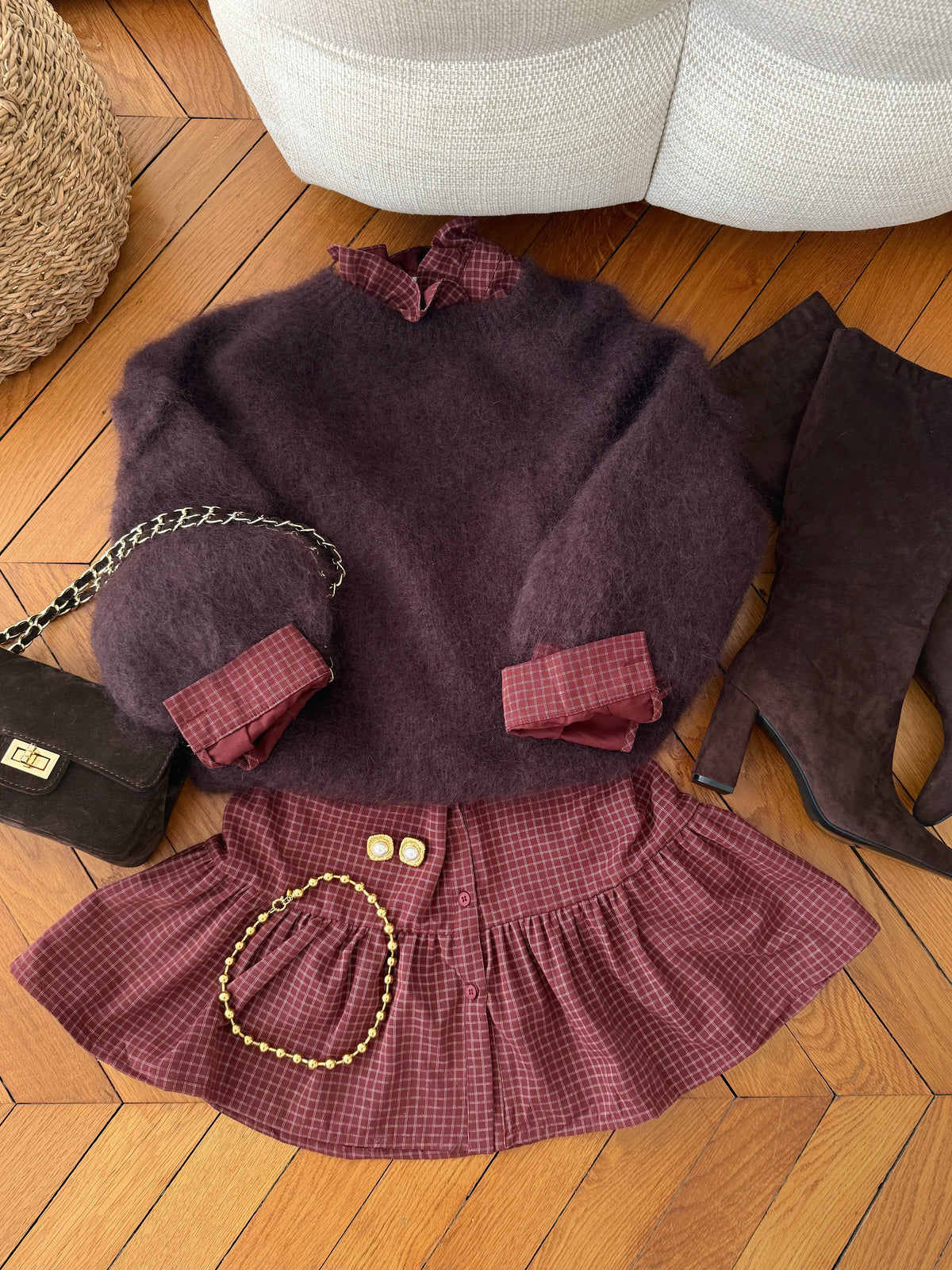Maille en mohair FERGUSON - chocolat