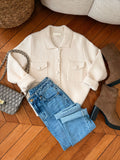 Cardigan col chemise TOUSSAIN - écru